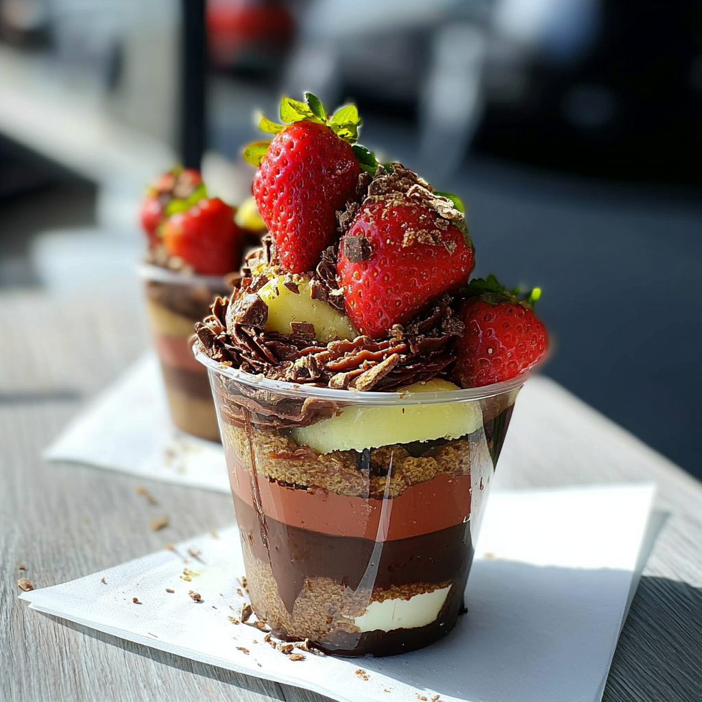 Dubai Chocolate Strawberry Cups Delight