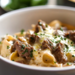 Slow-Cooker Beef Stroganoff in a Bowl