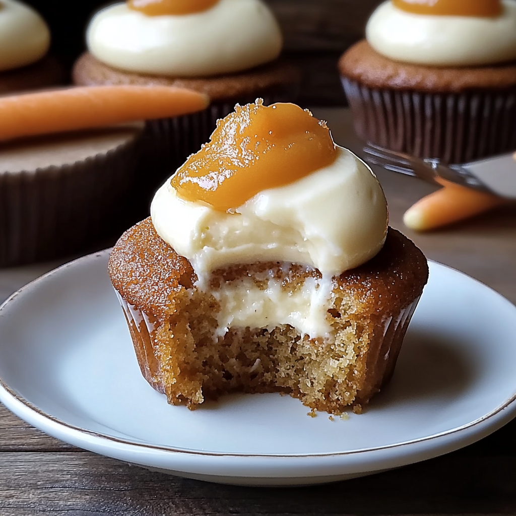 Recipe preparation for Carrot Cheesecake Cupcakes