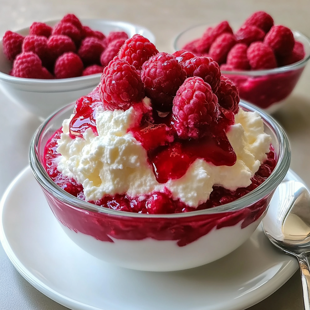 Recipe preparation for Raspberry Fool with Whipped Mascarpone