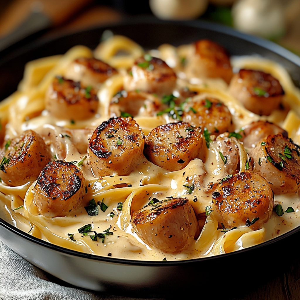 Recipe preparation for Creamy Cajun Pasta Delight