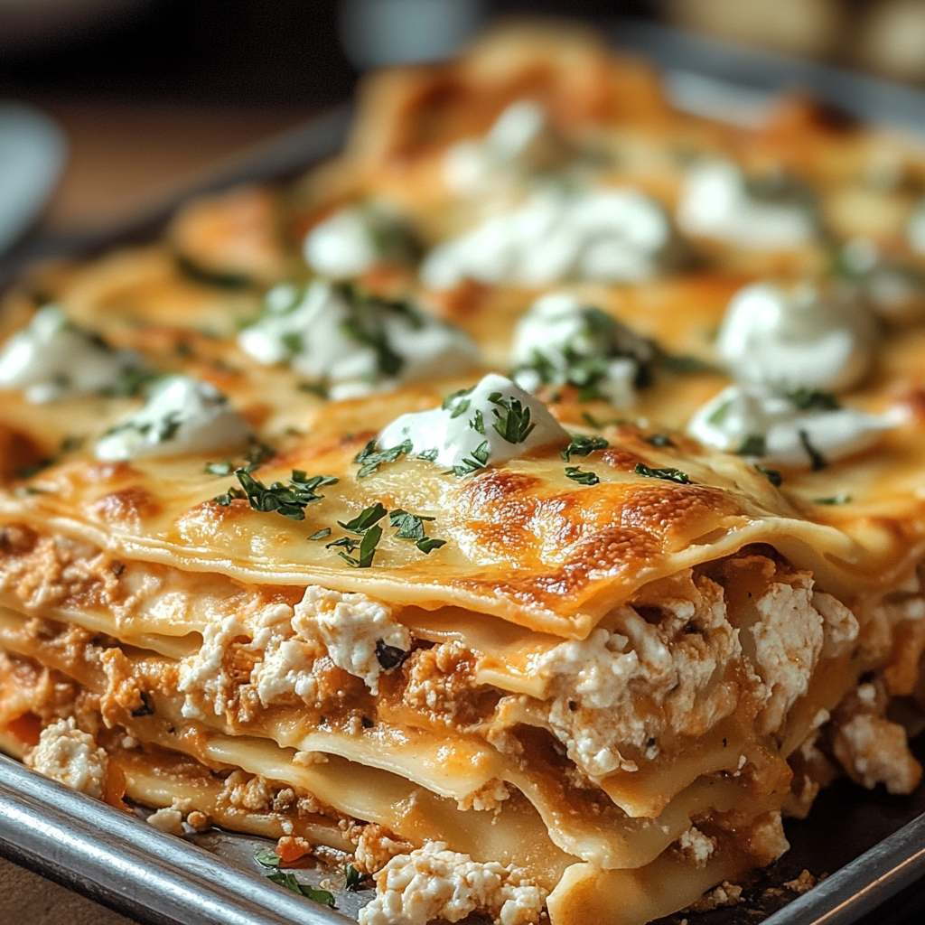 Recipe preparation for Crack Chicken Lasagna Delight