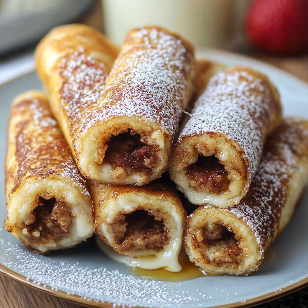 Recipe preparation for French Toast Roll-Ups