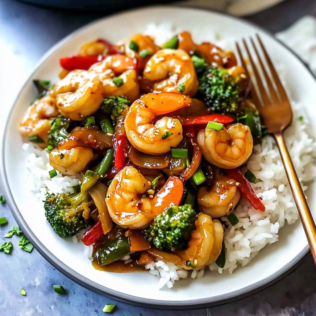 Recipe preparation for Teriyaki Shrimp Stir Fry