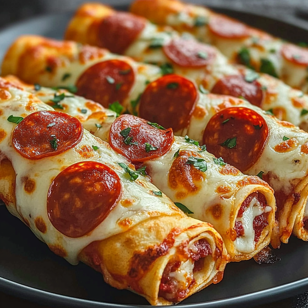 Recipe preparation for Cheesy Pepperoni Pizza Roll-Ups with Low-Carb Tortillas