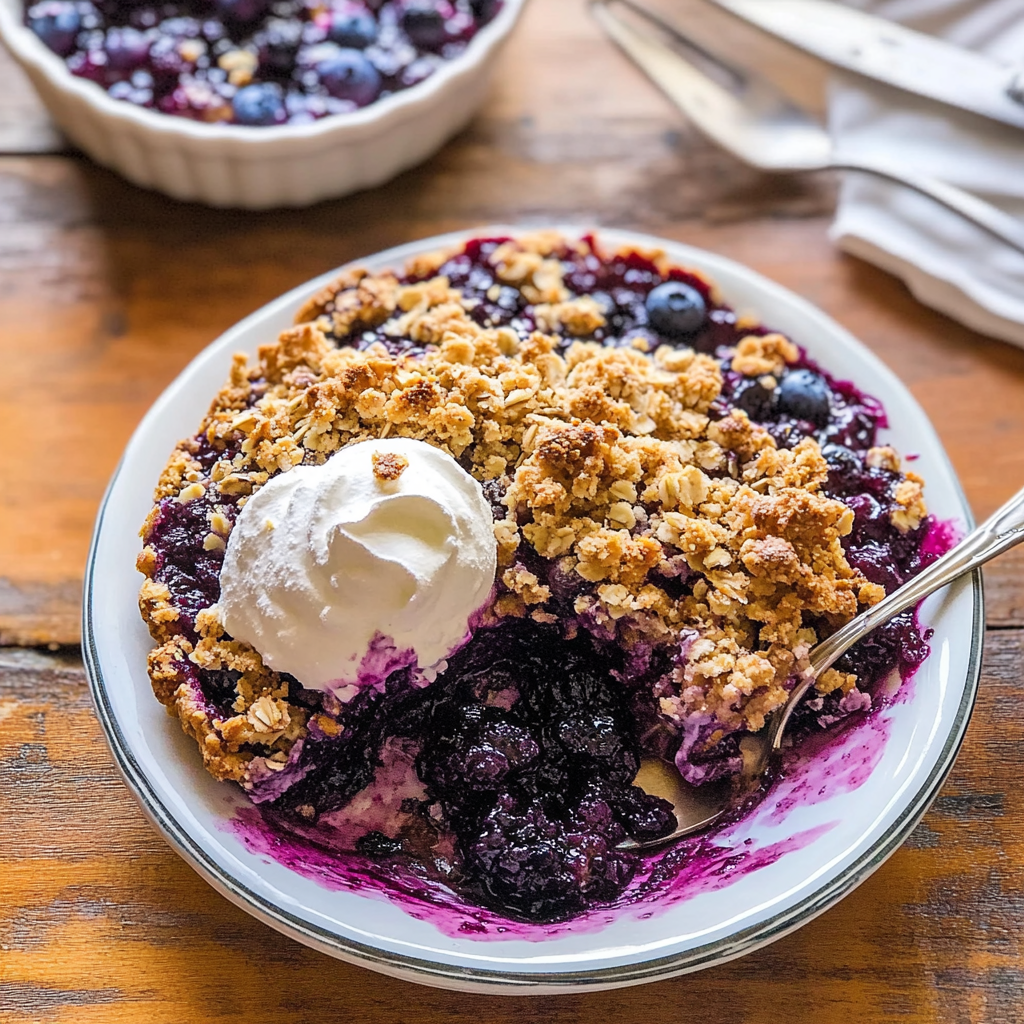 Recipe preparation for Blueberry-Crisp