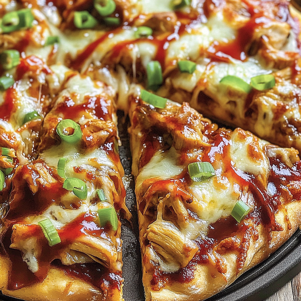 Recipe preparation for BBQ Chicken Pizza