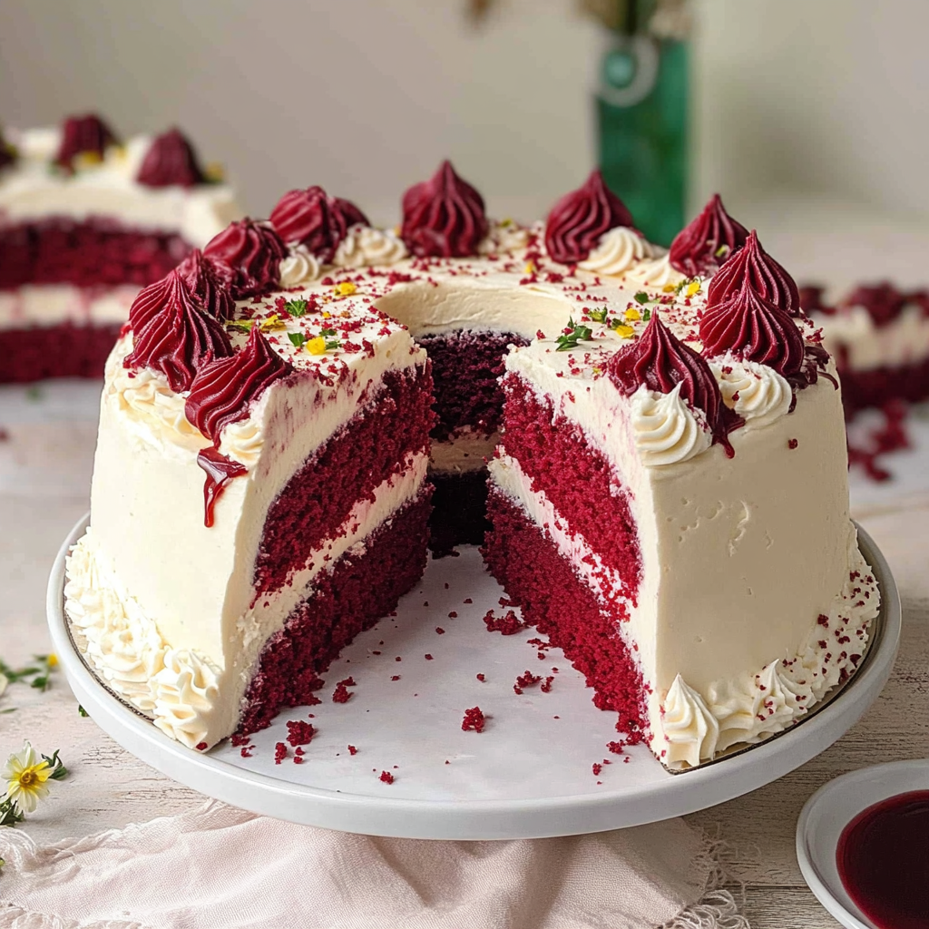 Recipe preparation for Red Velvet Cake