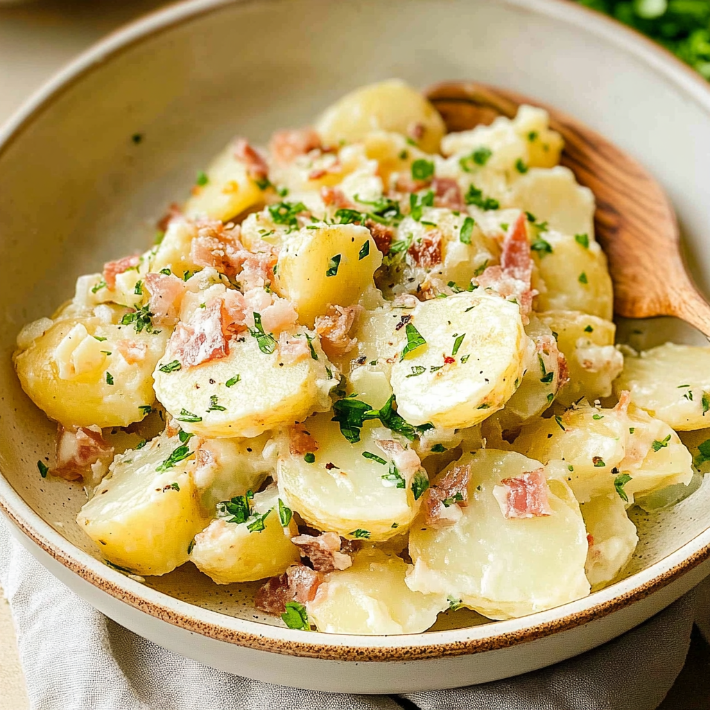 Recipe preparation for German Potato Salad