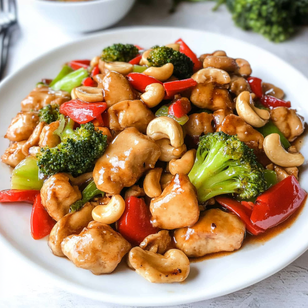 Recipe preparation for Cashew Chicken