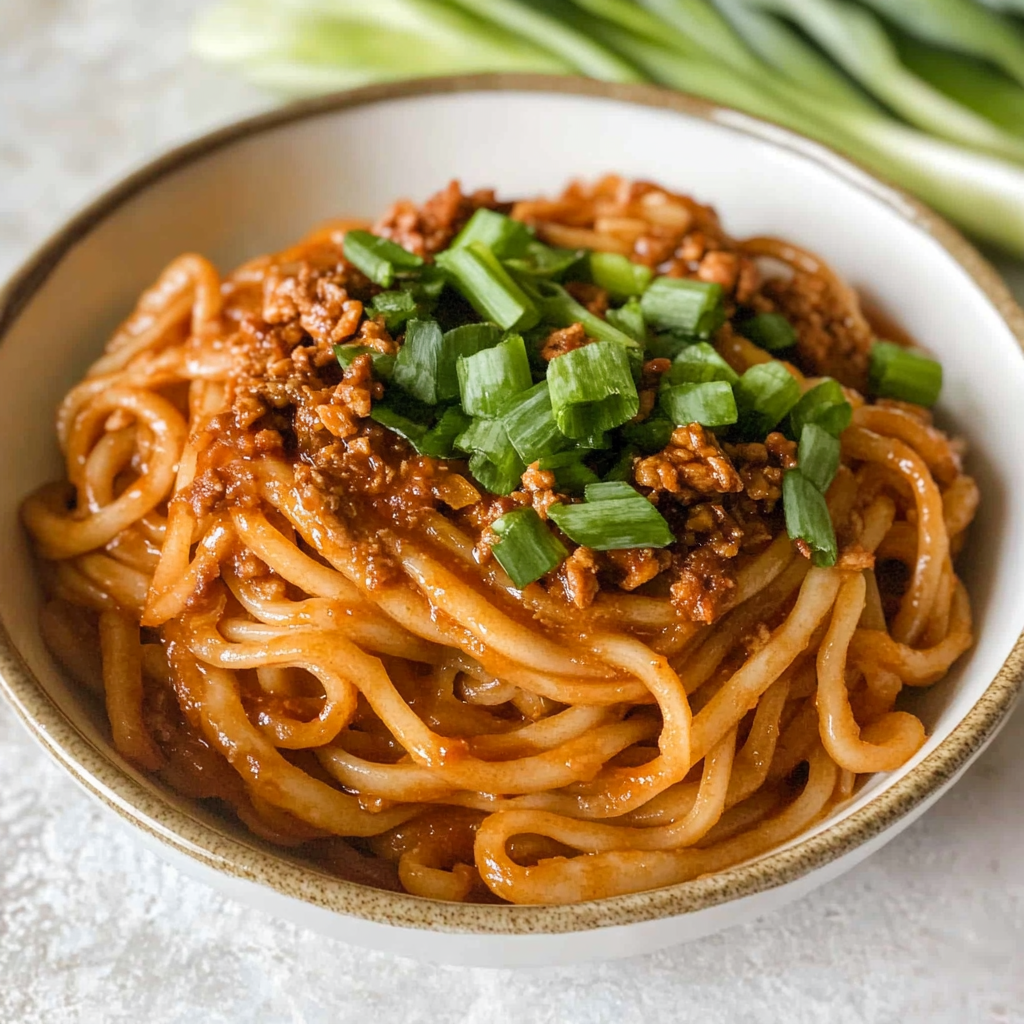 Recipe preparation for Dan Dan Noodles