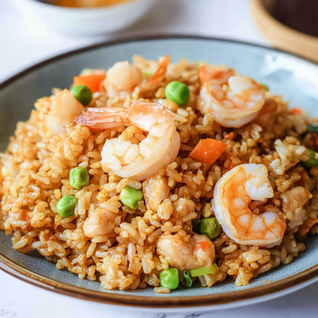 Recipe preparation for Shrimp Fried Rice