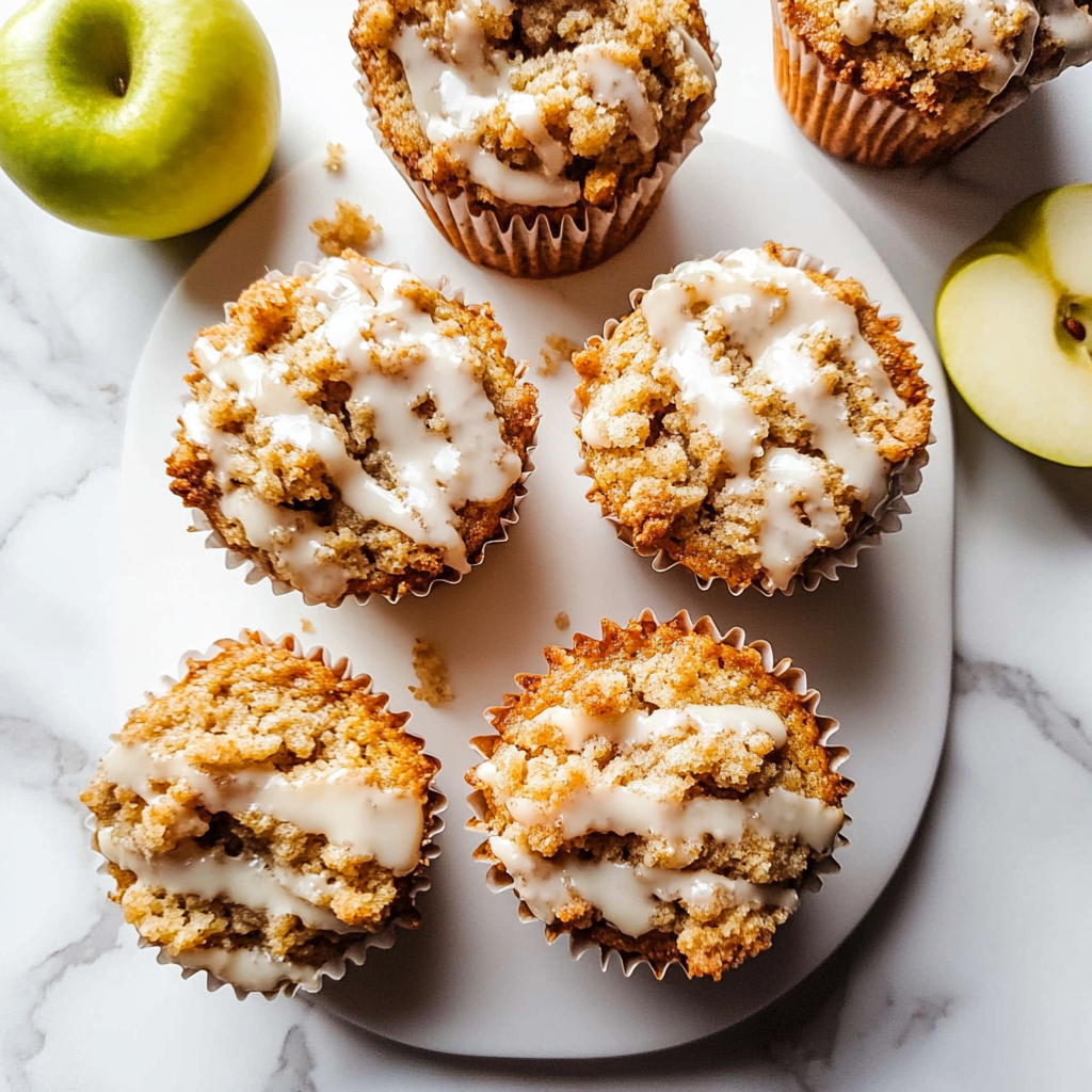 Recipe preparation for Apple Cinnamon Crumb Muffins