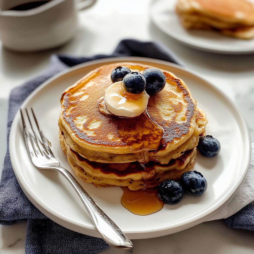 Recipe preparation for Fluffy Buttermilk Pancakes