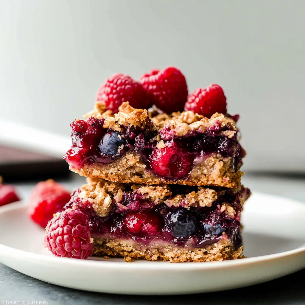 Recipe preparation for Berry Streusel Bars