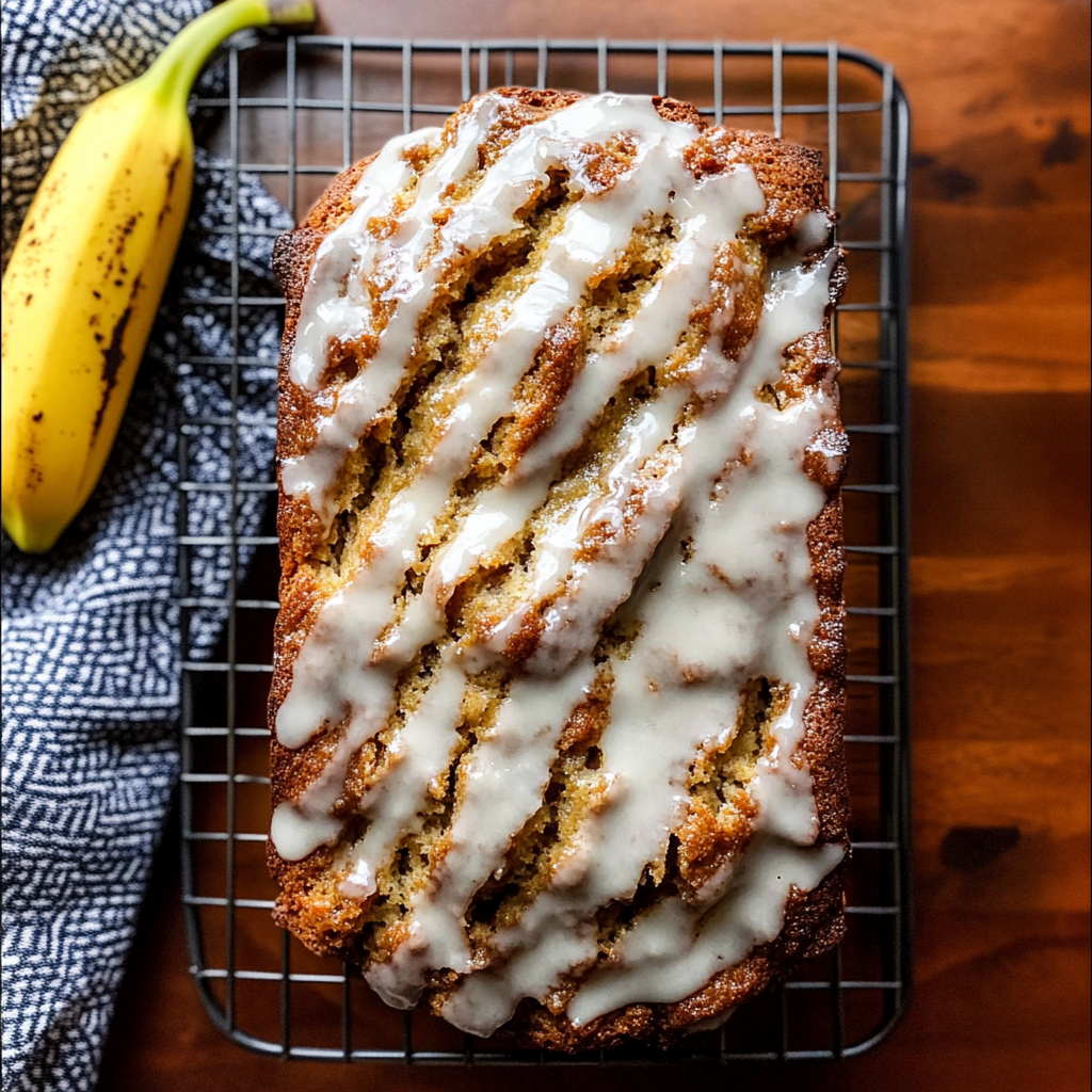 Recipe preparation for Cinnamon Swirl Banana Bread