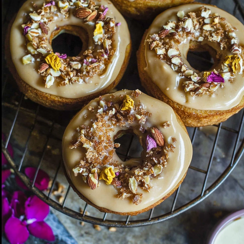 Recipe preparation for Baked banana bread almond donuts