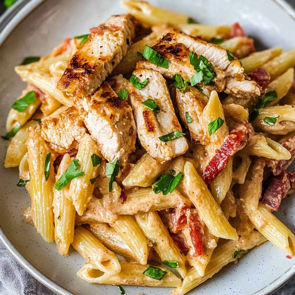 Recipe preparation for Chicken Penne Pasta