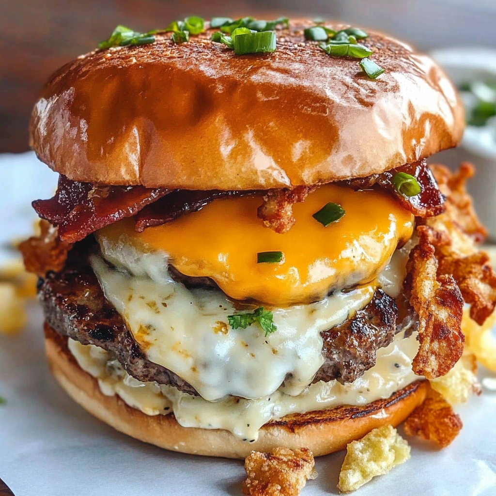 Recipe preparation for Hangover Burger