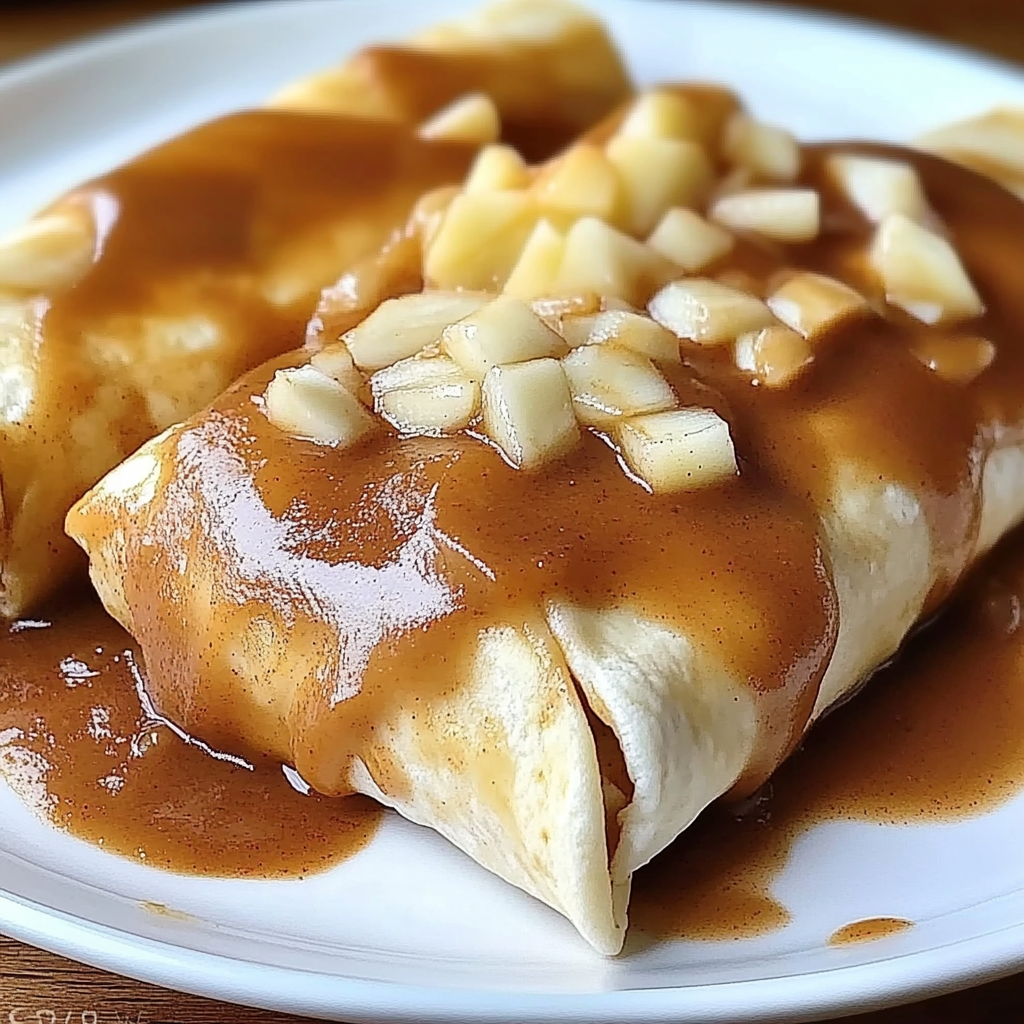 Recipe preparation for Apple Enchiladas