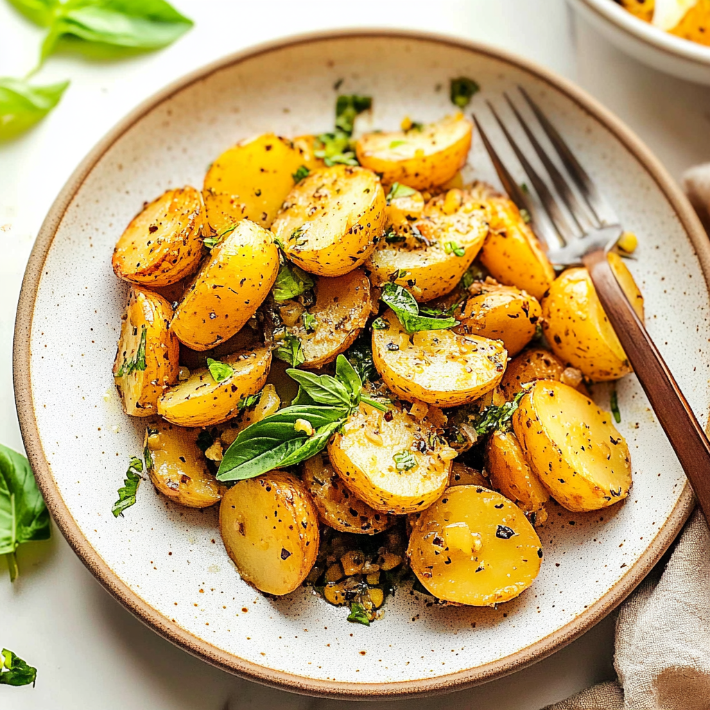 Recipe preparation for Lemon Herb Potato Salad