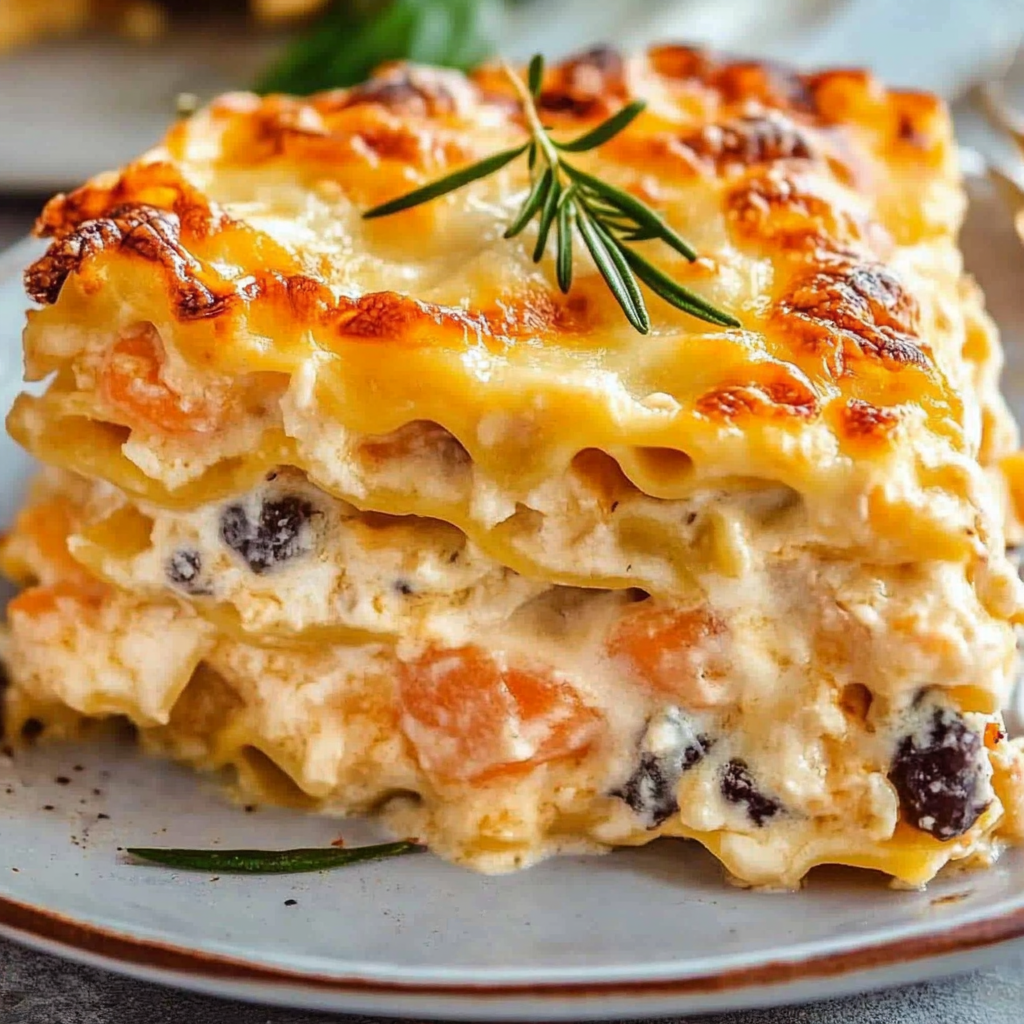Recipe preparation for Seafood Lasagna