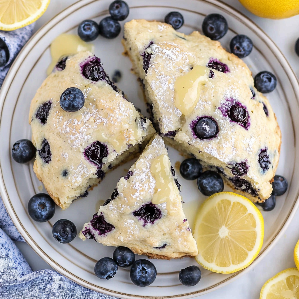 Recipe preparation for Lemon Blueberry Scones