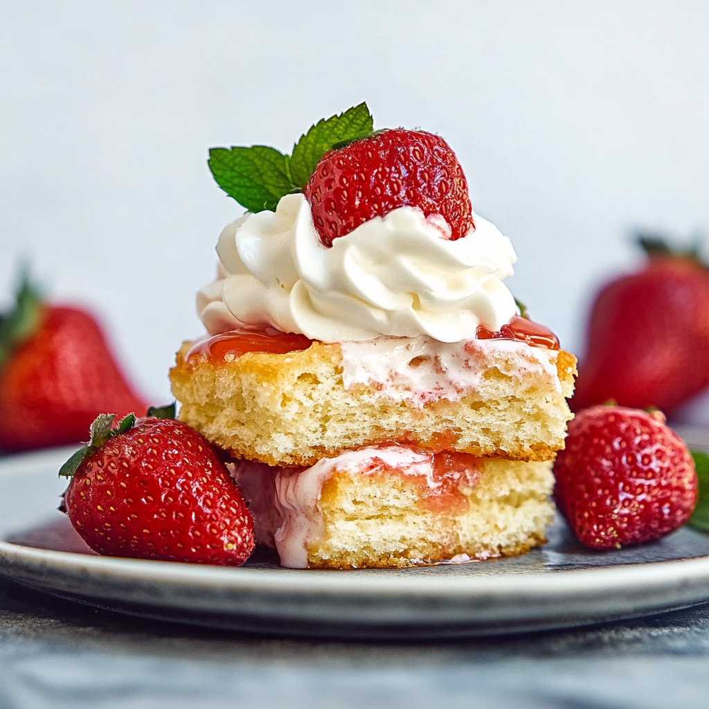 Recipe preparation for Easy Strawberry Shortcake