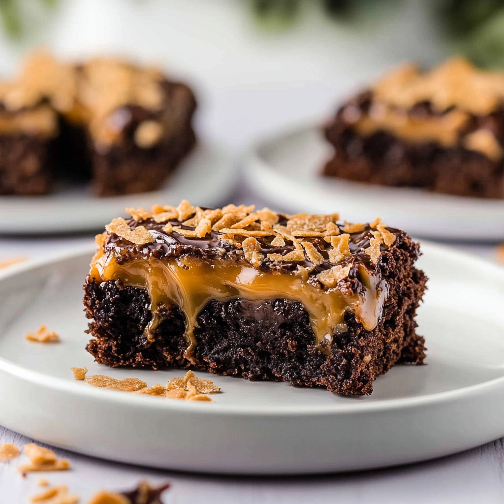 Recipe preparation for Samoa Brownies