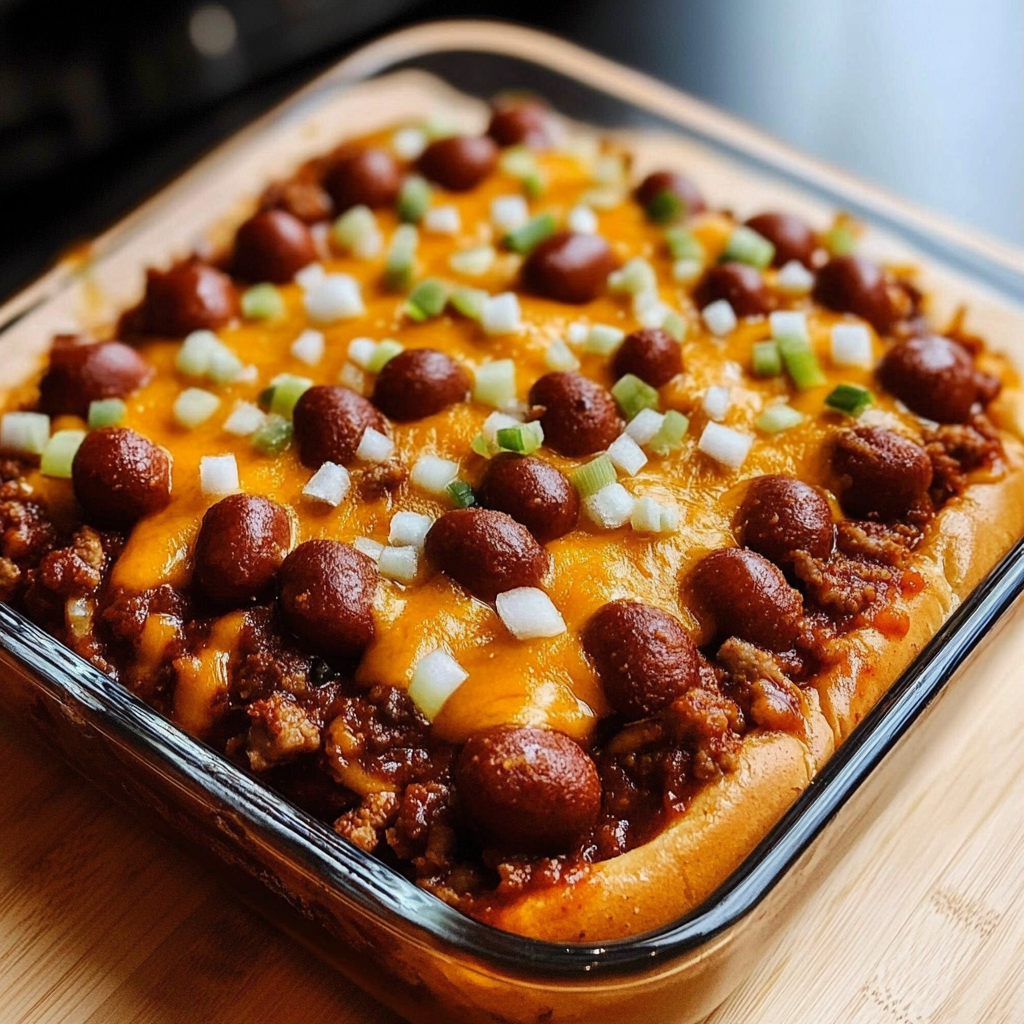 Recipe preparation for Loaded Classic Chili Cheese Dog