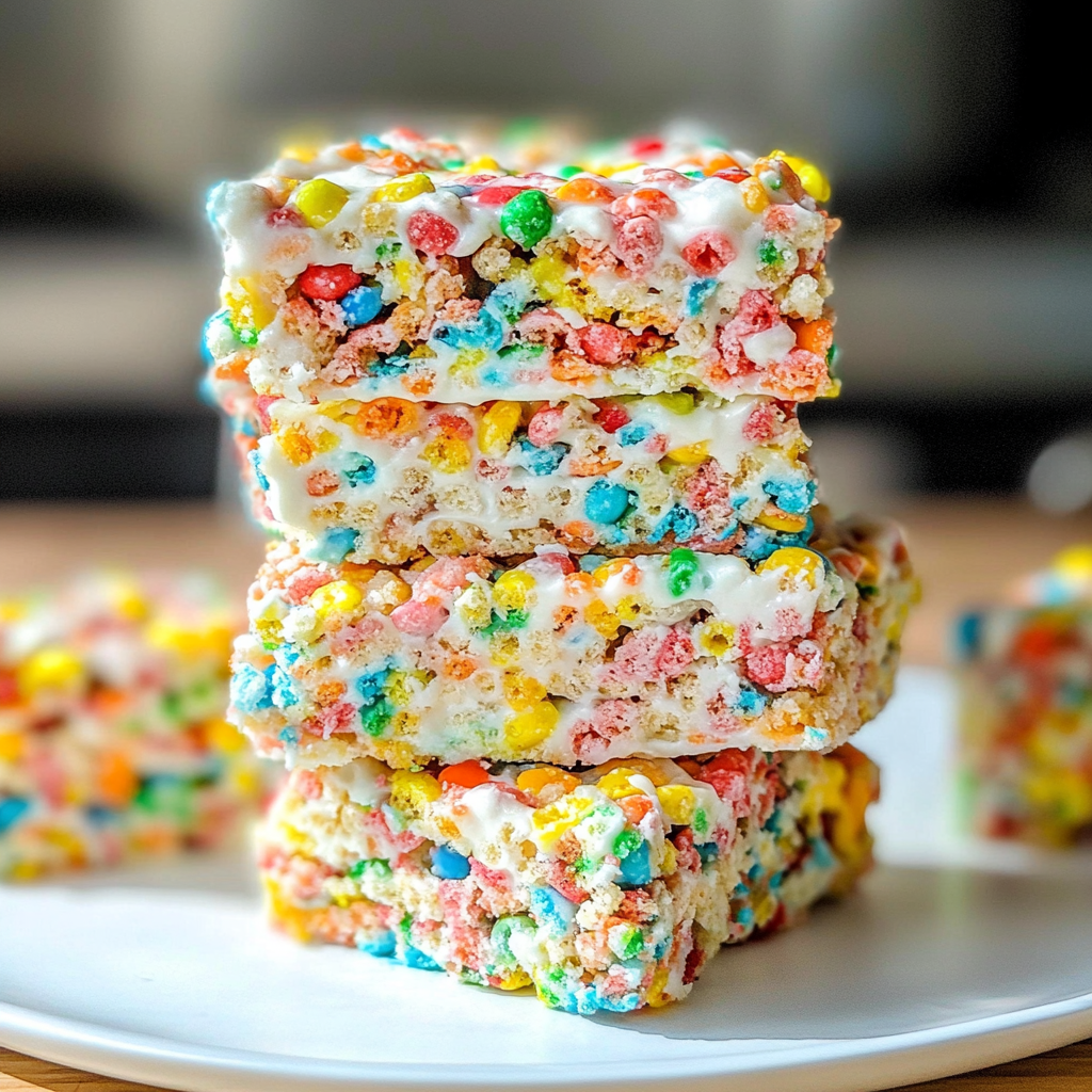 Recipe preparation for fruity pebbles rice crispy treats