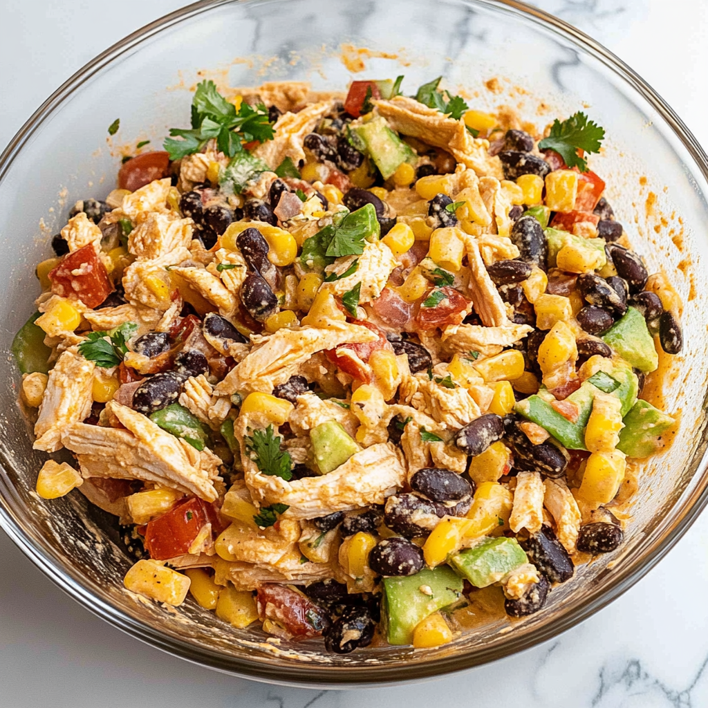 Recipe preparation for Zesty Southwest Chicken Salad