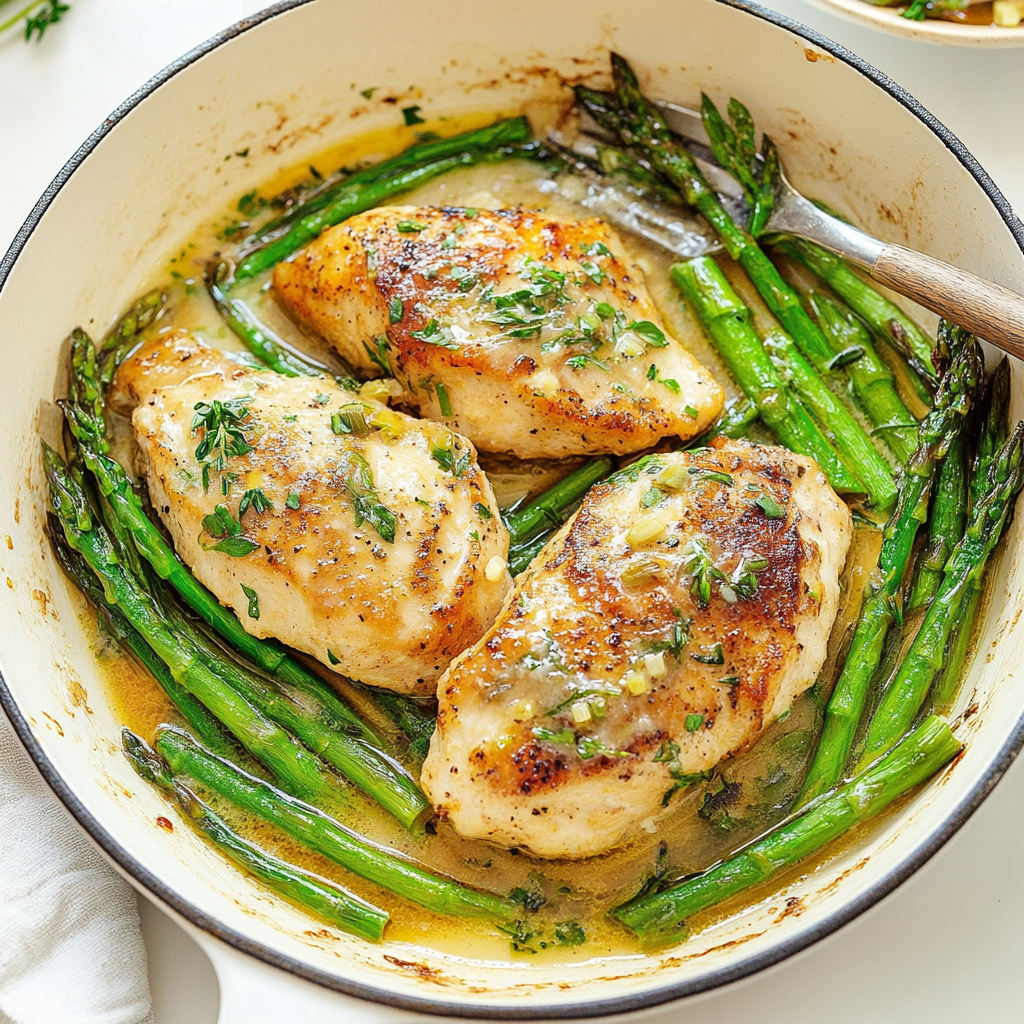 Recipe preparation for Chicken Baked with Asparagus