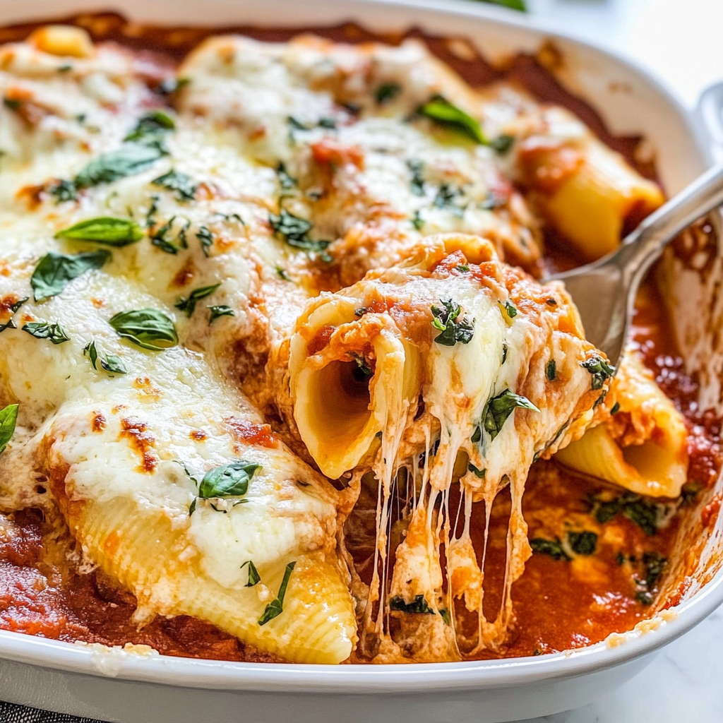 Recipe preparation for stuffed pasta shells