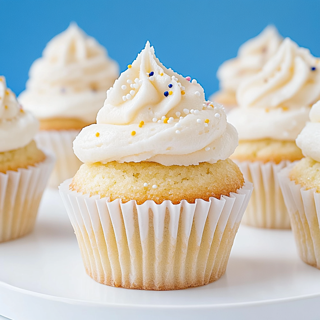 Recipe preparation for Vanilla Cupcakes with Buttercream Frosting