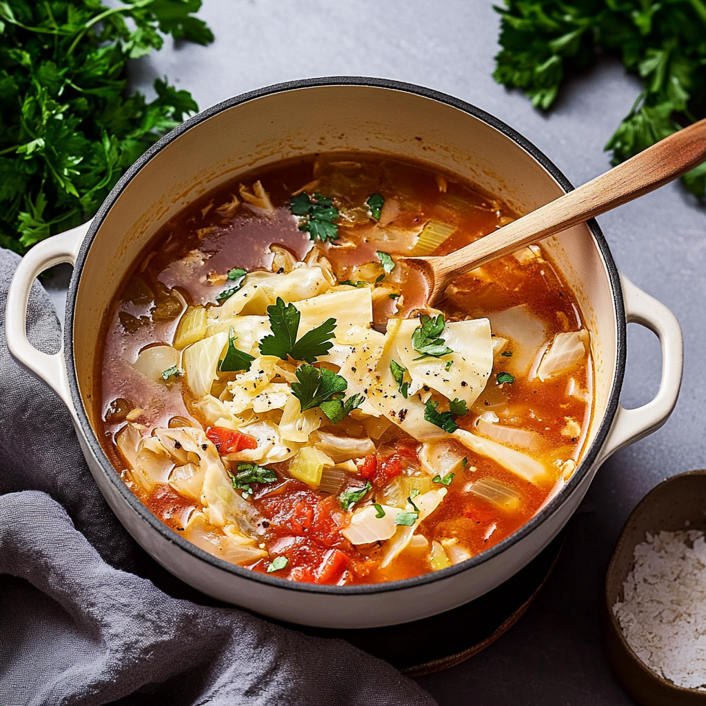 Recipe preparation for Cabbage Soup Recipe