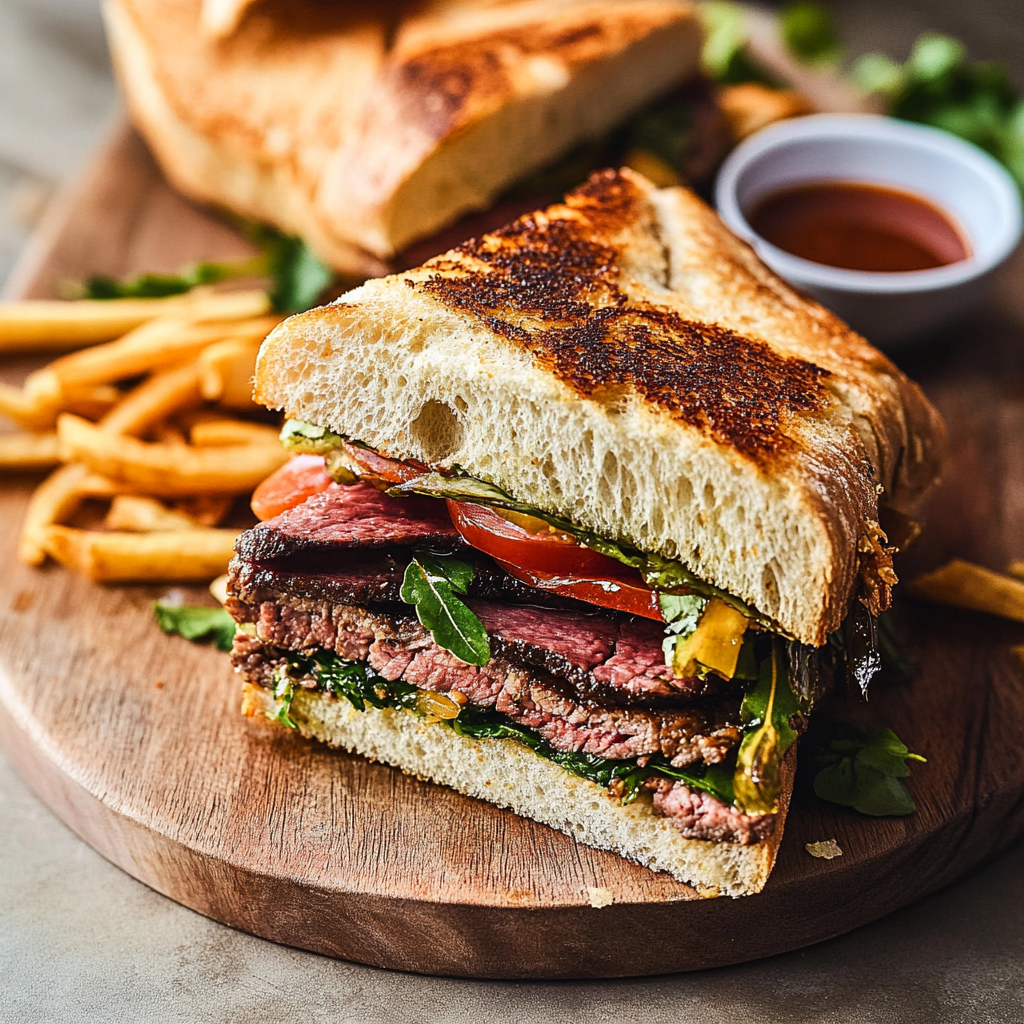 Recipe preparation for Steak Sandwich Recipe