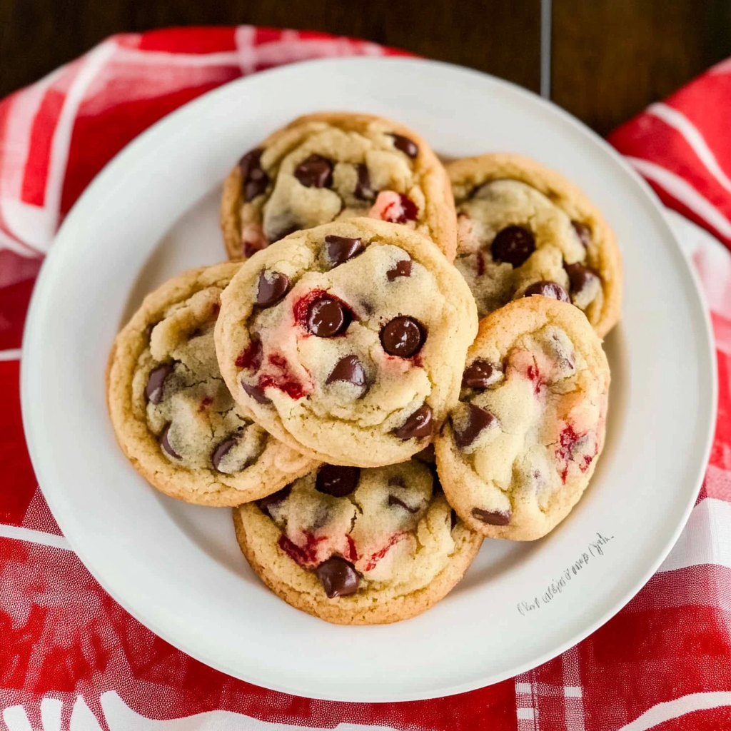 Recipe preparation for Cherry Chip Cookie