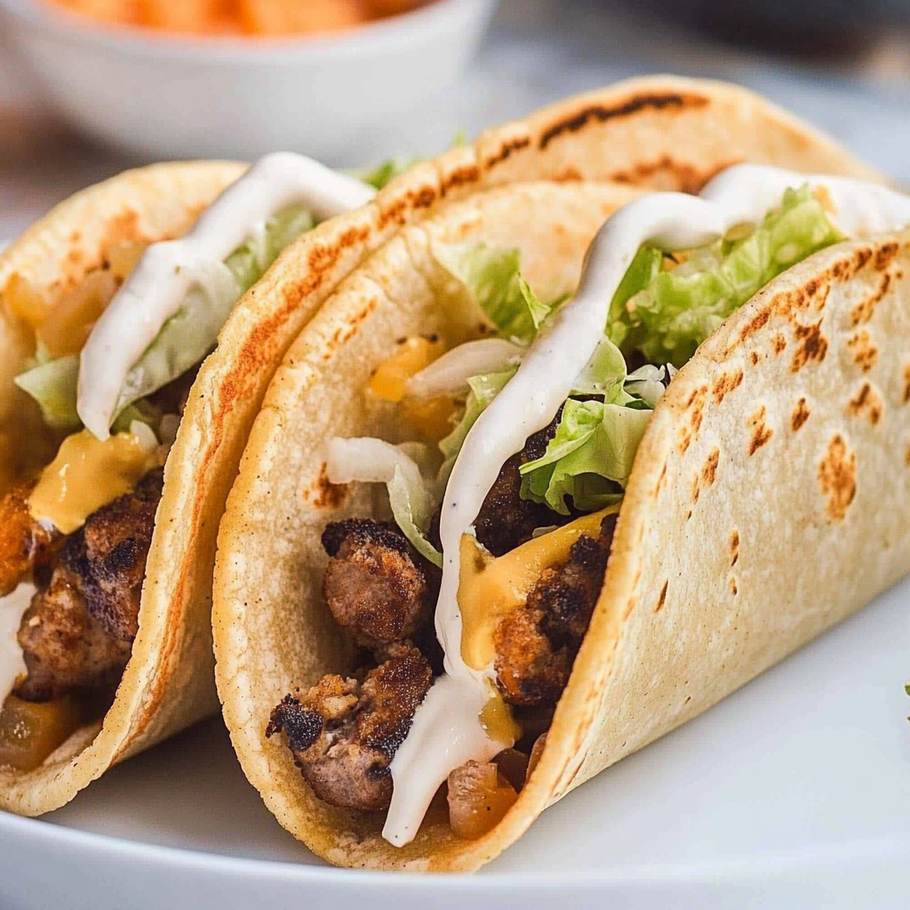 Recipe preparation for Smash Burger Tacos