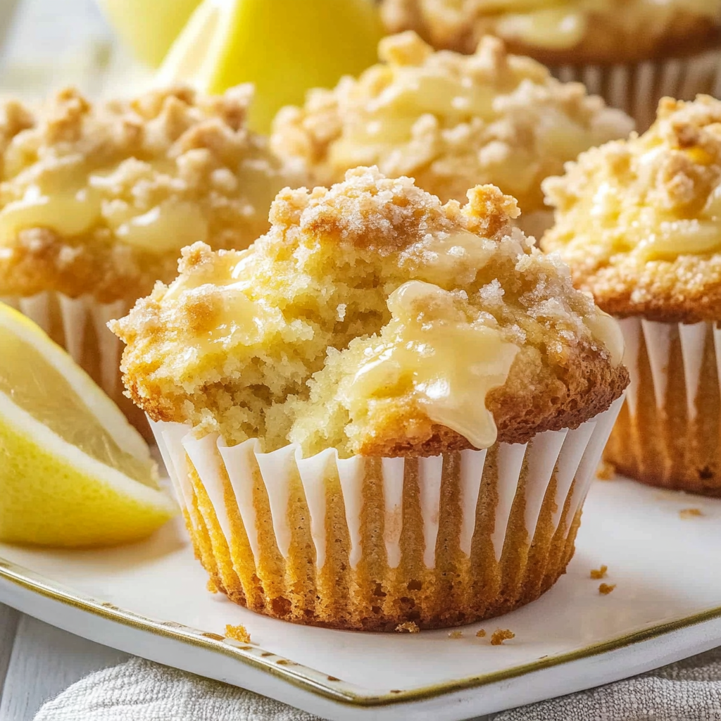 Recipe preparation for Lemon Streusel Muffins