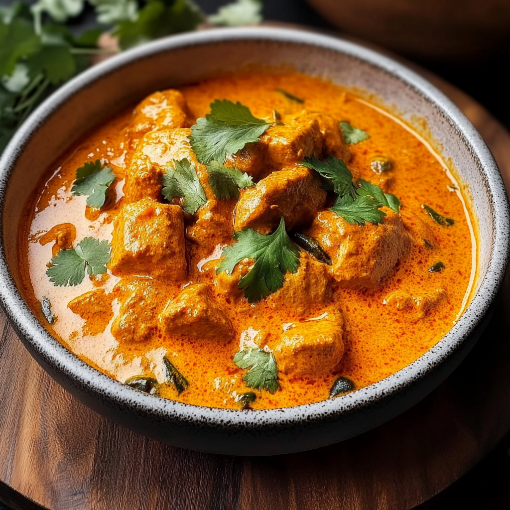 Recipe preparation for Butter Chicken Pumpkin Curry