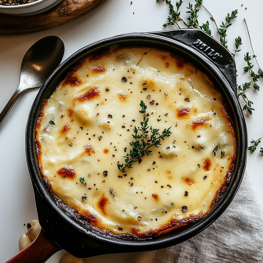 Recipe preparation for Country French Garlic Soup