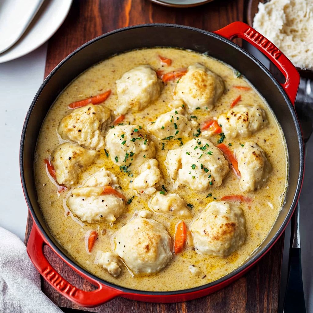Recipe preparation for Homemade Chicken and Dumplings Recipe