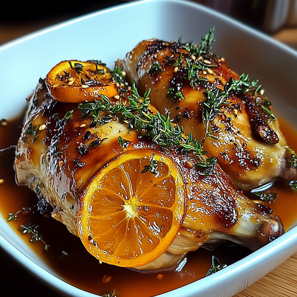 Recipe preparation for Roasted Orange Chicken