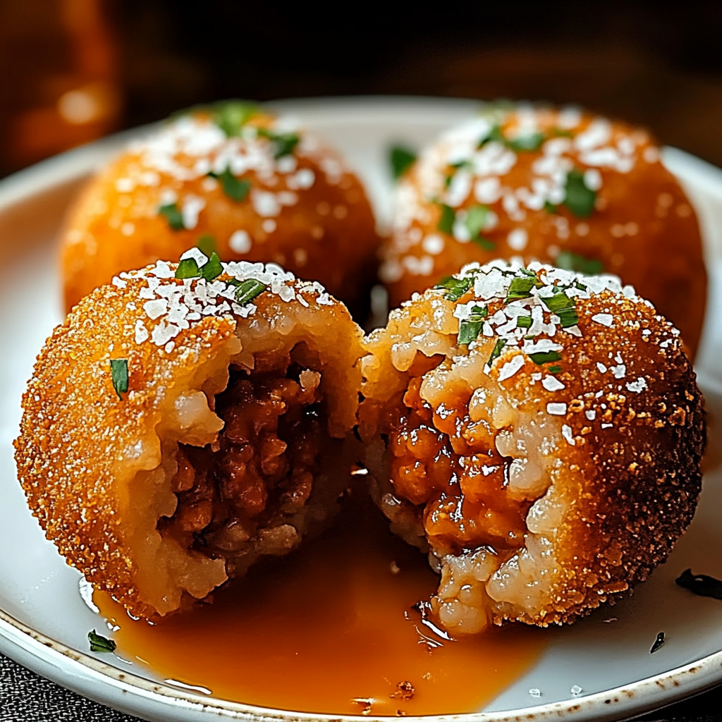 Recipe preparation for Bulgogi Stuffed Arancini