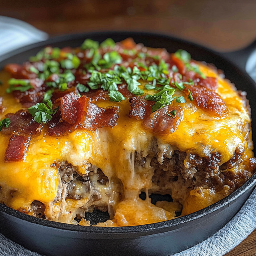 Recipe preparation for Low-Carb Turkey Bacon Cheeseburger