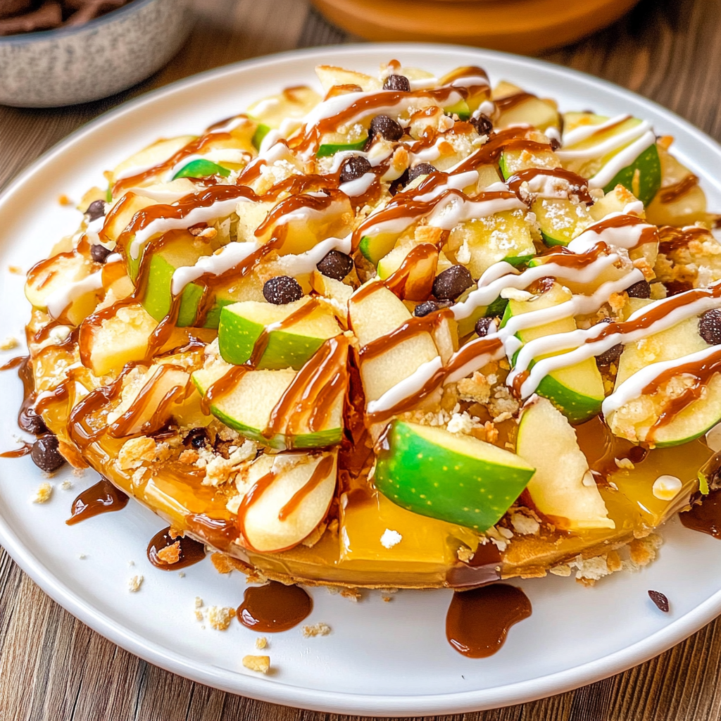 Recipe preparation for Apple Nachos