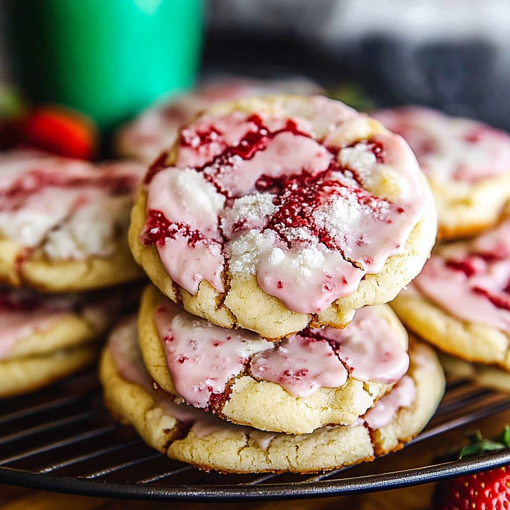 Recipe preparation for Double Strawberry Sugar Cookies