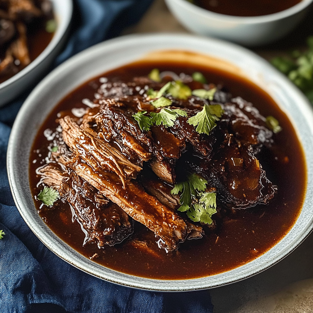 Recipe preparation for Caramelized Pulled Beef Brisket