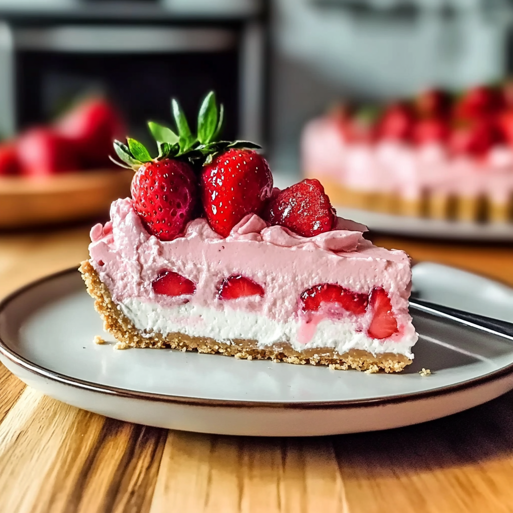 Recipe preparation for Decadent Strawberry Cheesecake